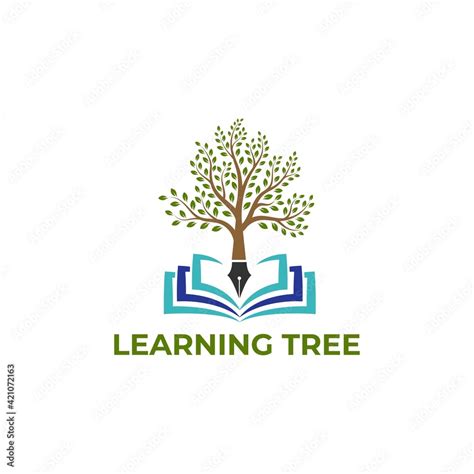 learning tree education logo. university and college school. learning ...