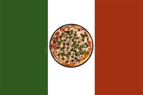 Italian flag pizza stock image. Image of circle, italy - 10418231