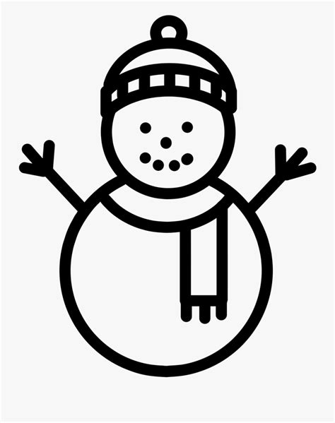 Snowman Outline , Free Transparent Clipart - ClipartKey