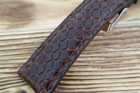 Brown leather watch band leather watch band 16mm men's | Etsy