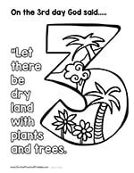 Days of Creation Coloring Pages - Christian Preschool Printables