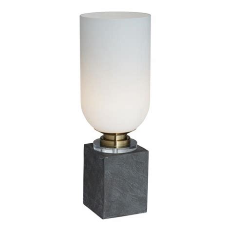 Pacific Coast Lighting Uplight Resin and Opal Glass Table Lamp in Gray ...