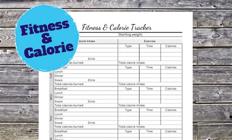 Fitness & Calorie Tracker Printable US Letter A5A4 Half | Etsy | Calorie tracker, Fitness ...