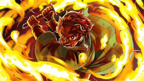 1920x1080 Resolution Demon Slayer HD Tanjiro Kamado Kimetsu No Yaiba 1080P Laptop Full HD ...