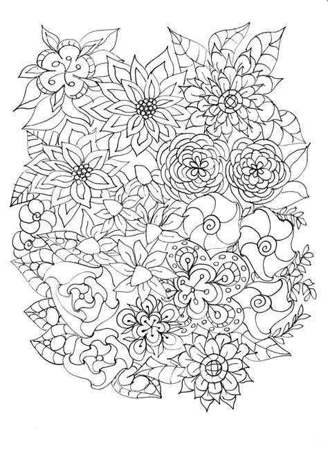 Flower Coloring Books | AdultcoloringbookZ