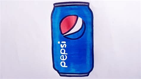 How to draw pepsi can | Step by step | Easy tutorial - YouTube