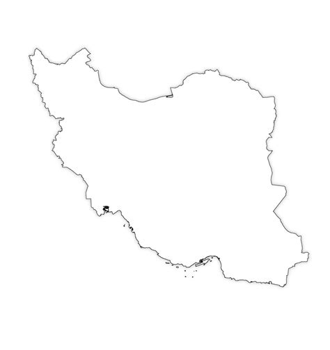 Iran Outline Map, Iran Blank Map