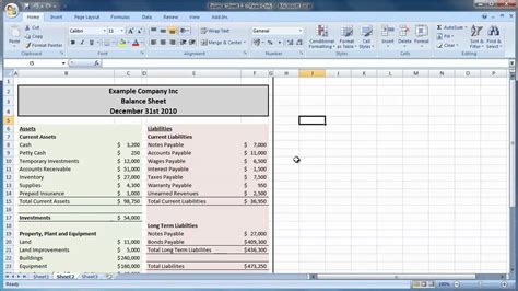 Balance Sheet Template Excel Spreadsheet Templates for Business Microsoft Spreadsheet Template ...