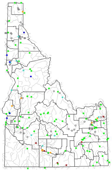 Map of Idaho Lakes, Streams and Rivers