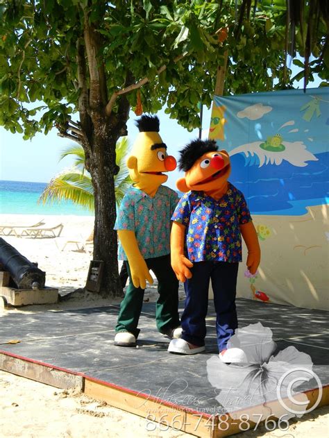 Bert & Ernie telling jokes! www.hibiscus-travel.com | Bert & ernie, Negril, Beach