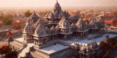 Premium Photo | Beautiful cinematic shot of Ram Mandir Ayodhya