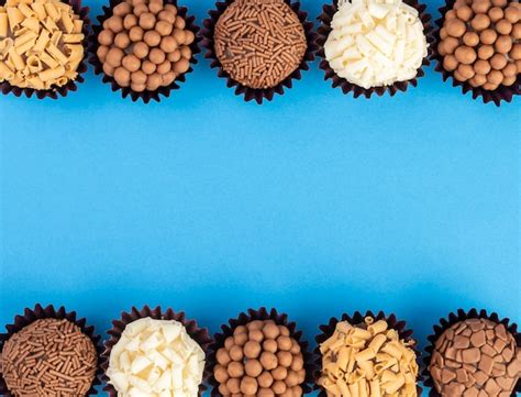 Premium Photo | Typical brazilian brigadeiros, various flavors on a ...