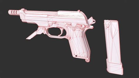 3D model Beretta 93R VR / AR / low-poly | CGTrader