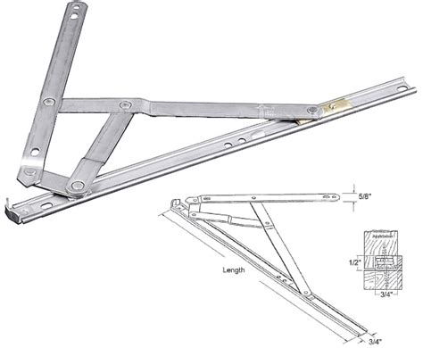 Truth Hardware 4-Bar Egress Stainless Steel Casement Window Hinge