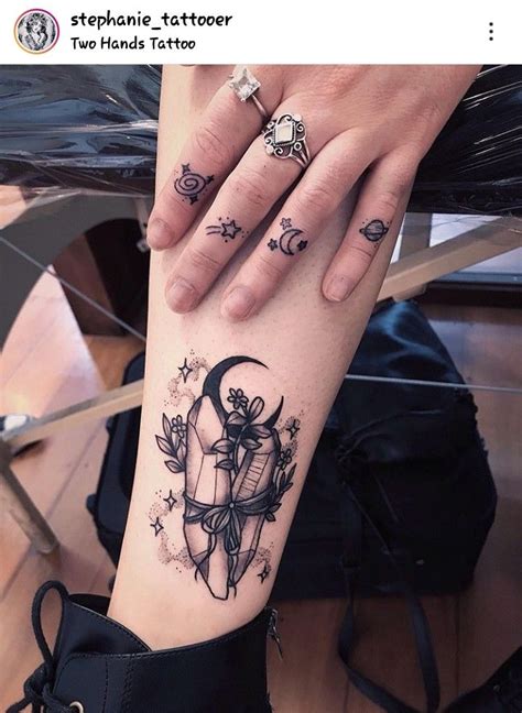 Stephanie_tattooer | Wiccan tattoos, Crystal tattoo, Tattoos for women