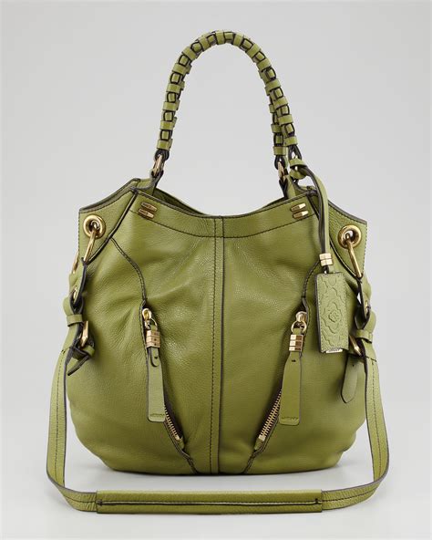 Oryany Gwen Leather Shoulder Bag in Green | Lyst