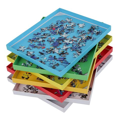 Jigitz Puzzle Sorter Trays - 7 Puzzle Tray Organizer Boxes for 1500pc ...