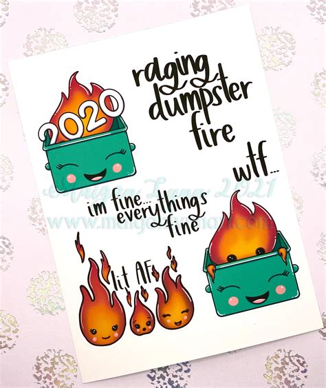 Dumpster fire sticker funny stickers funny stickers adult | Etsy