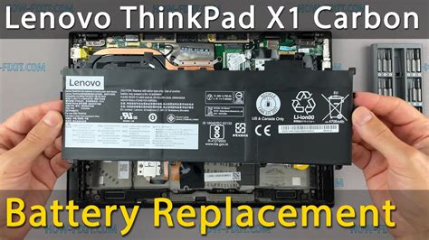 Lenovo ThinkPad X1 Carbon Battery Replacement - YouTube