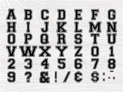 23 Varsity Numbers Svg Designs e Gráficos