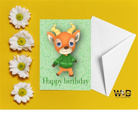 Beau ACNH Birthday Card Instant Download Printable - Etsy UK