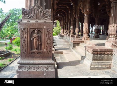 Pillars & Arches of Krishnapura Chhatri, Indore, Madhya Pradesh. Indian Architecture. Ancient ...