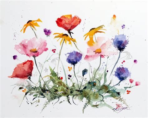 WILDFLOWERS Watercolor Floral Print by Dean Crouser - Etsy | Floral watercolor paintings ...