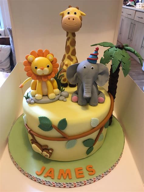 Safari animal cake for marcus s 2nd birthday – Artofit