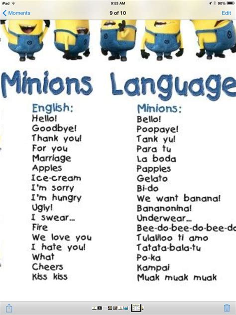 How to speak minionese | Minions language, Minions, Language