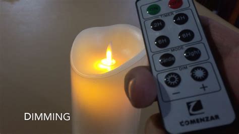 Comenzar 7" Flickering Flameless Candles with Remote Timer - Battery Operated Candles - YouTube