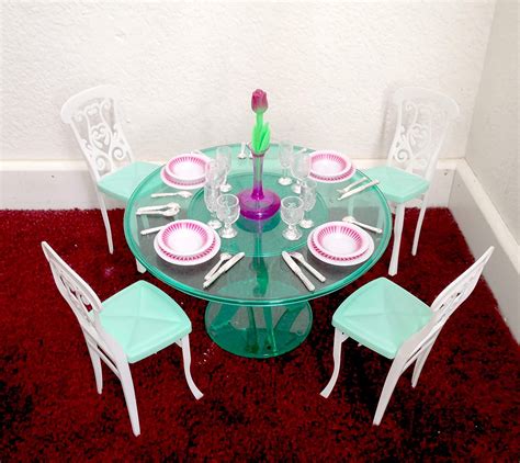 Furniture gloria Barbie Size Dollhouse Furniture Dining Room Green zfinding