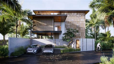 Bali Style Homes – Modern Tropical House Inspiration - Front Facade | Tropical house design ...