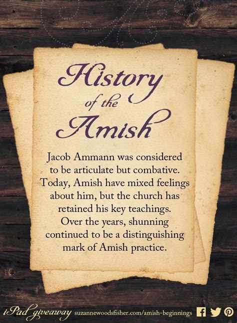 History of the Amish: Day 4 - Suzanne Woods Fisher