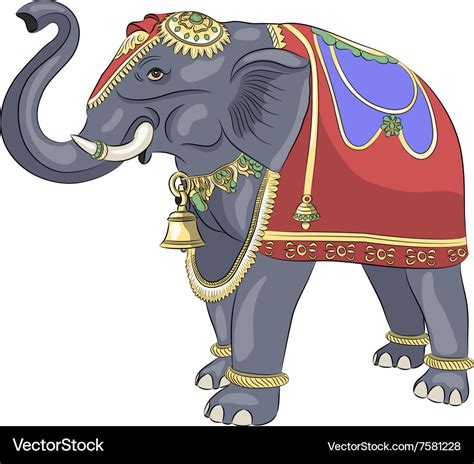 Decorated indian elephant Royalty Free Vector Image