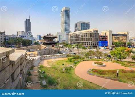 High View of Dongdaemun Gate at Dongdaemun Seonggwak Park on Jun Editorial Stock Image - Image ...