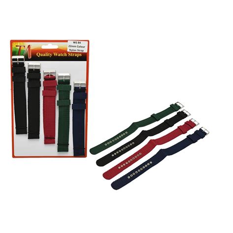 SWL - NYLON WATCH STRAPS - 22MM - ASSTD COLOUR