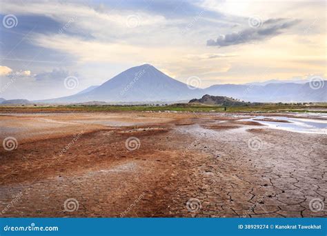 Ol Doinyo Lengai Volcano from Lake Natron View Stock Photo - Image of ...