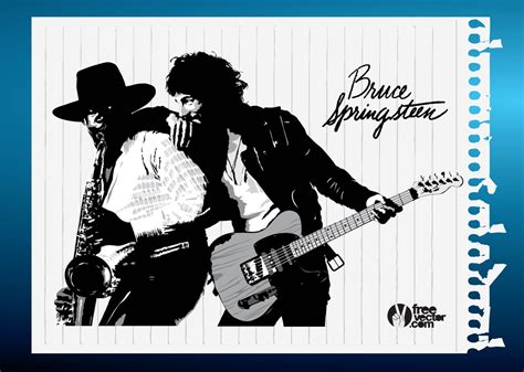 Bruce Springsteen Vector Vector Art & Graphics | freevector.com