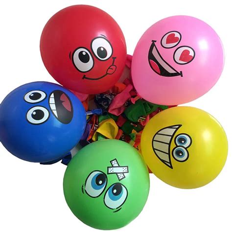 20pcs/lot Smiley Face Balloon Latex Big Eyes Smile Air Balloons for ...