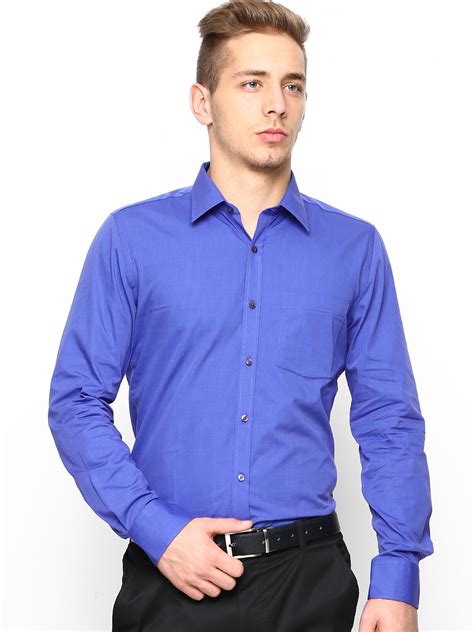 Buy Blue formal shirt for men Online @ ₹295 from ShopClues