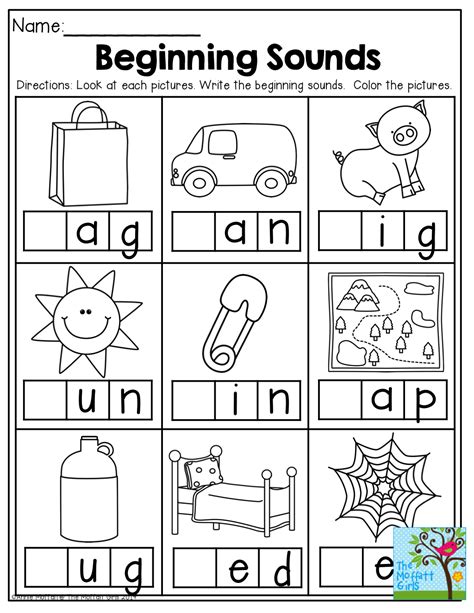 Beginning Sounds Worksheets Pdf Free