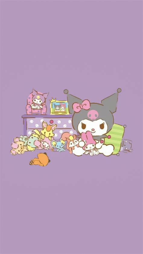 Kuromi Background Explore more Black Hat, Cute, Kuromi, My Melody's, Pink Skull wallpaper. https ...