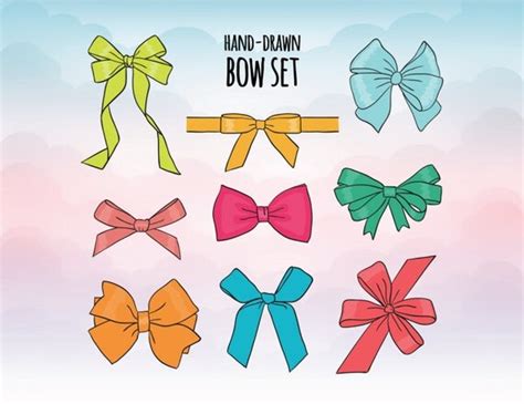 Gift Bows SVG Bow Clipart dxf png jpg Vector Cut File