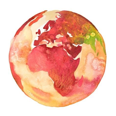 Premium Photo | Africa on the globe earth planet watercolor