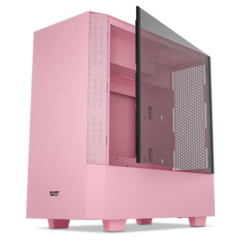 darkFlash V22 Pink Mid Tower PC Case M-ATX ITX W/ Vertical Graphics Card Instal - Walmart.com ...