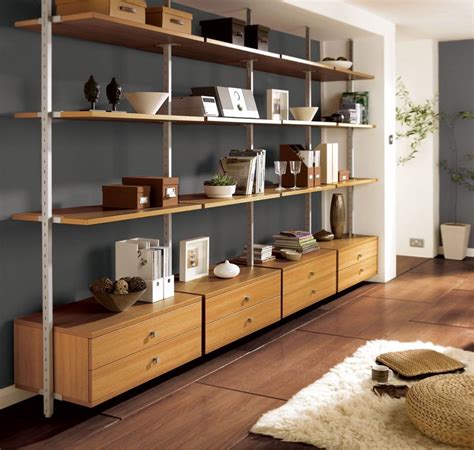 20 beautiful Modular Shelving Systems | Living room shelves, Shelving units living room, Wall ...