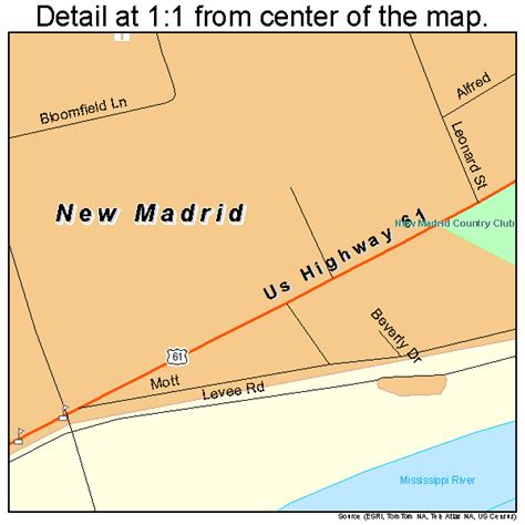 New Madrid Missouri Street Map 2952076