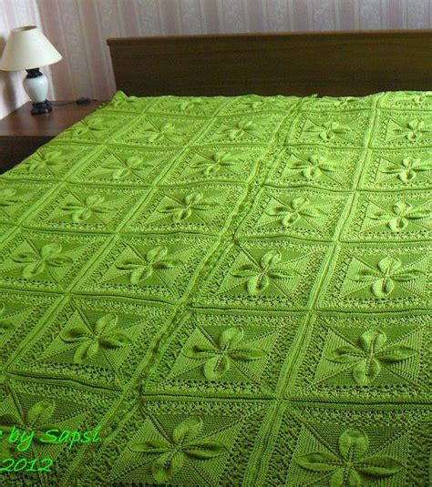 Free Knitting Pattern for Counterpane Quilt with Leaves | Baby blanket knitting pattern, Blanket ...