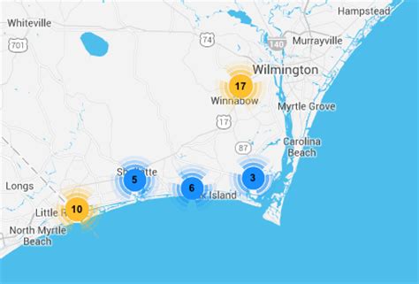 Brunswick County NC Community Locator Map