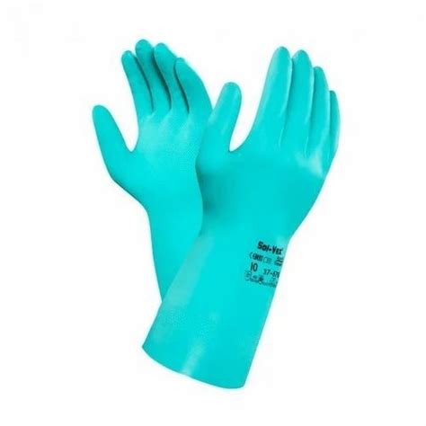 Blue Hand Wear Solvex Nitrile Gloves, Size: Free Size at ₹ 67/pair in Surat